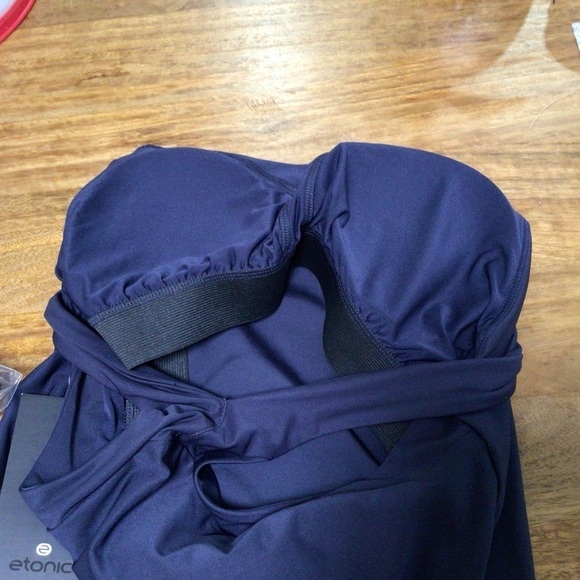 Etonic W Flouce Hem Active With Built Bra Navy Blue Sports Dress Size Large NWT - Picture 7 of 10